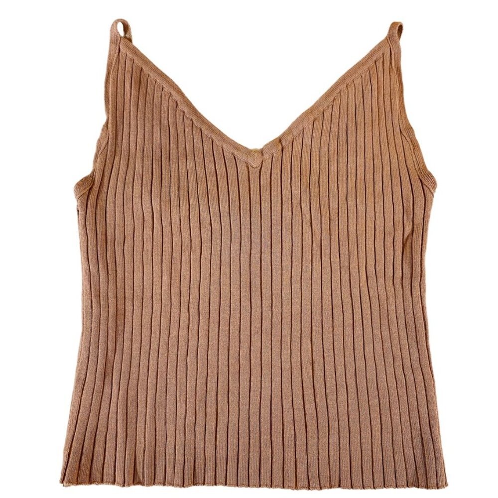 Soft tan Kendall & Kylie Spaghettis strap crop sweater Size XS